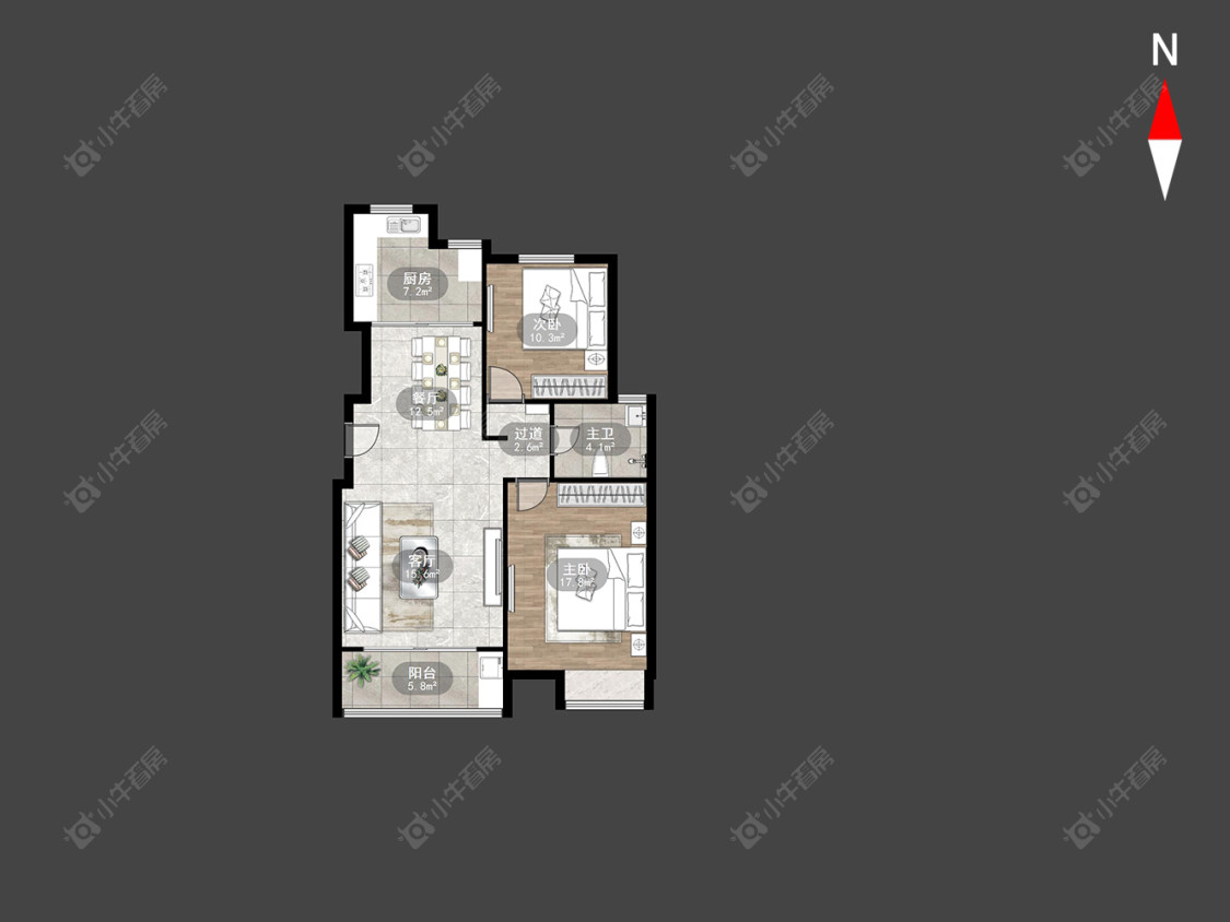 常州御源林城西区在售二手房房源户型图_小牛看房