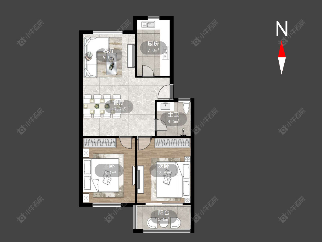 常州朝阳花园在售二手房源户型图_小牛看房