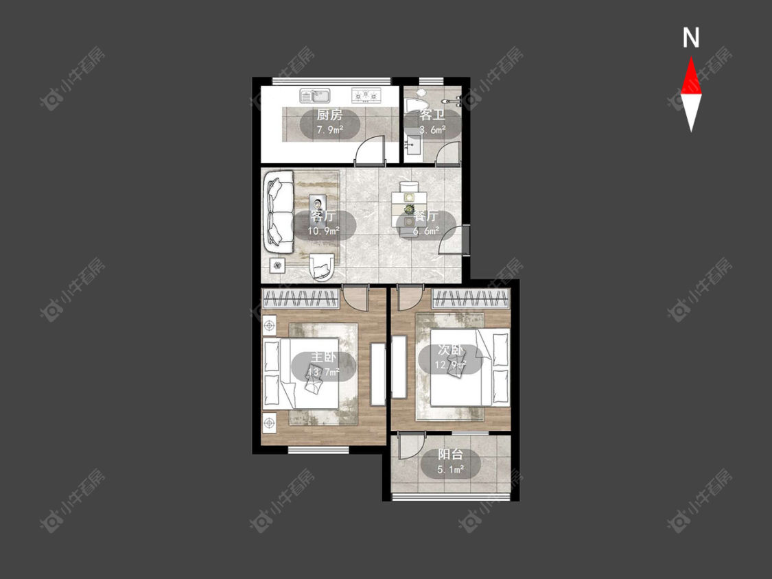 常州翠竹新村南区在售二手房源户型图_小牛看房