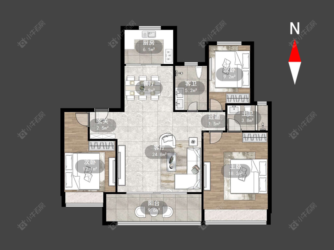 中海云麓里房源户型图 常州中海云麓里在售二手房源户型图_小牛看房