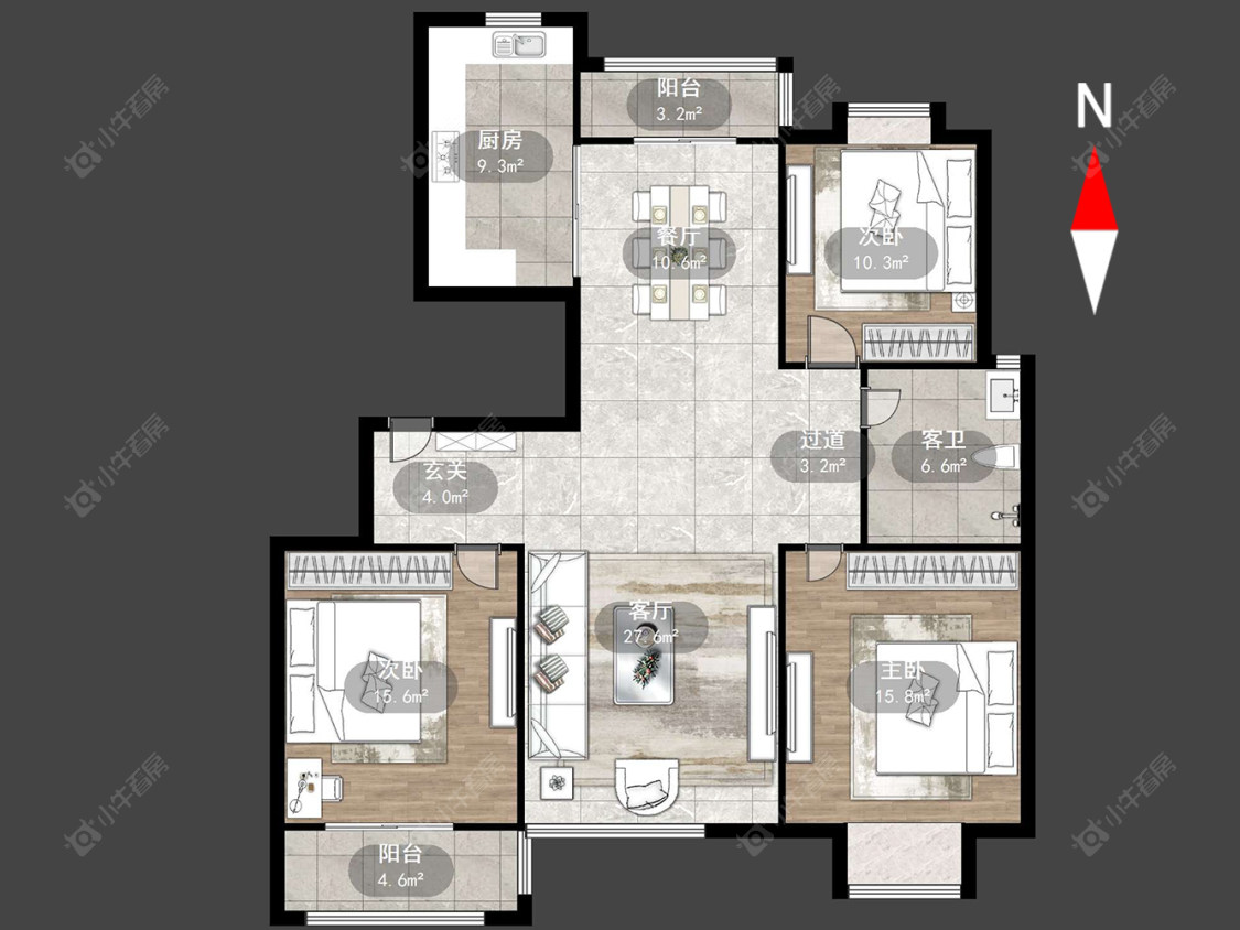 常州荷花苑在售二手房源户型图_小牛看房