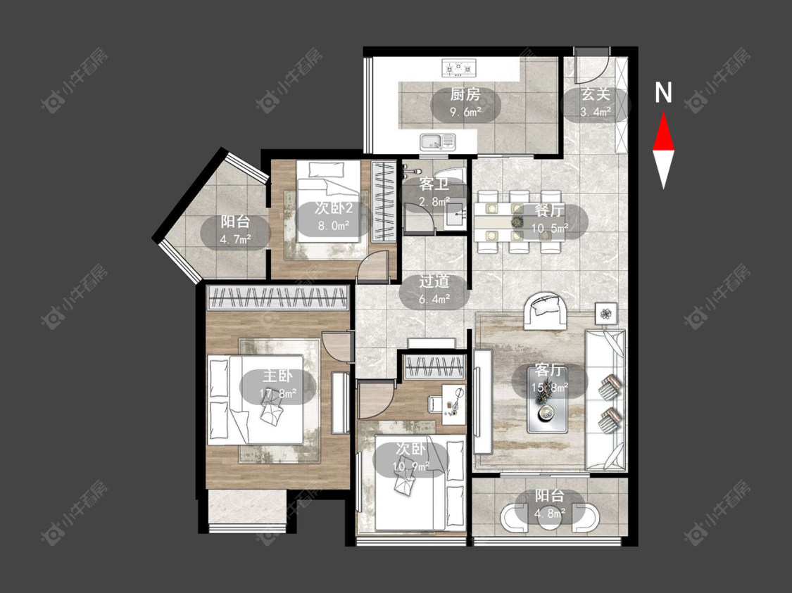 青山湾南区房源户型图 常州青山湾南区在售二手房源户型图_小牛看房