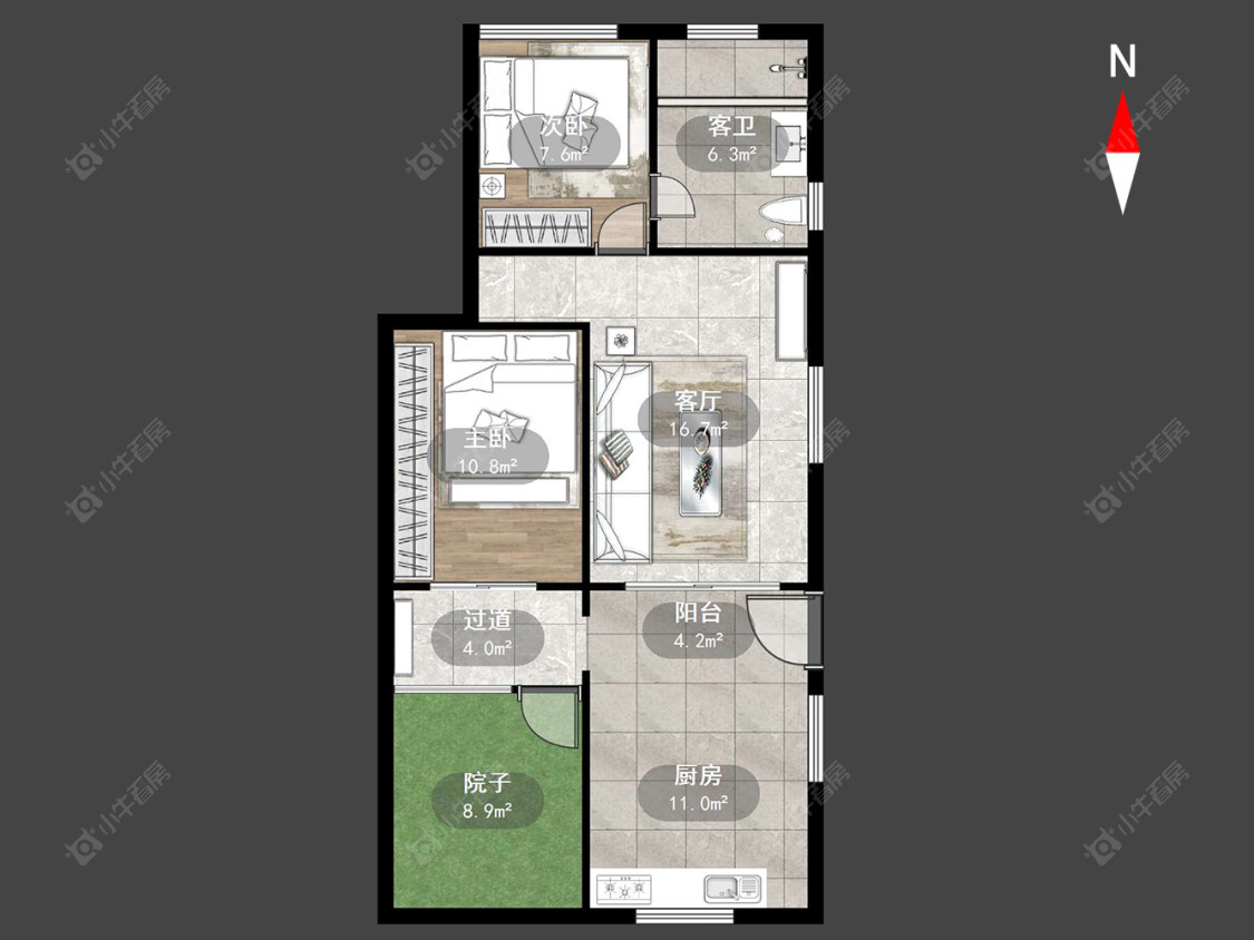 常州工房南区在售二手房源户型图_小牛看房