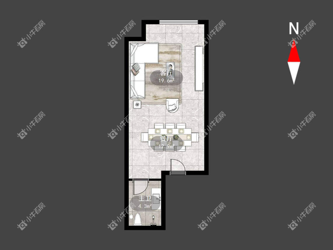 常州武进万达广场在租房源室内图_小牛看房