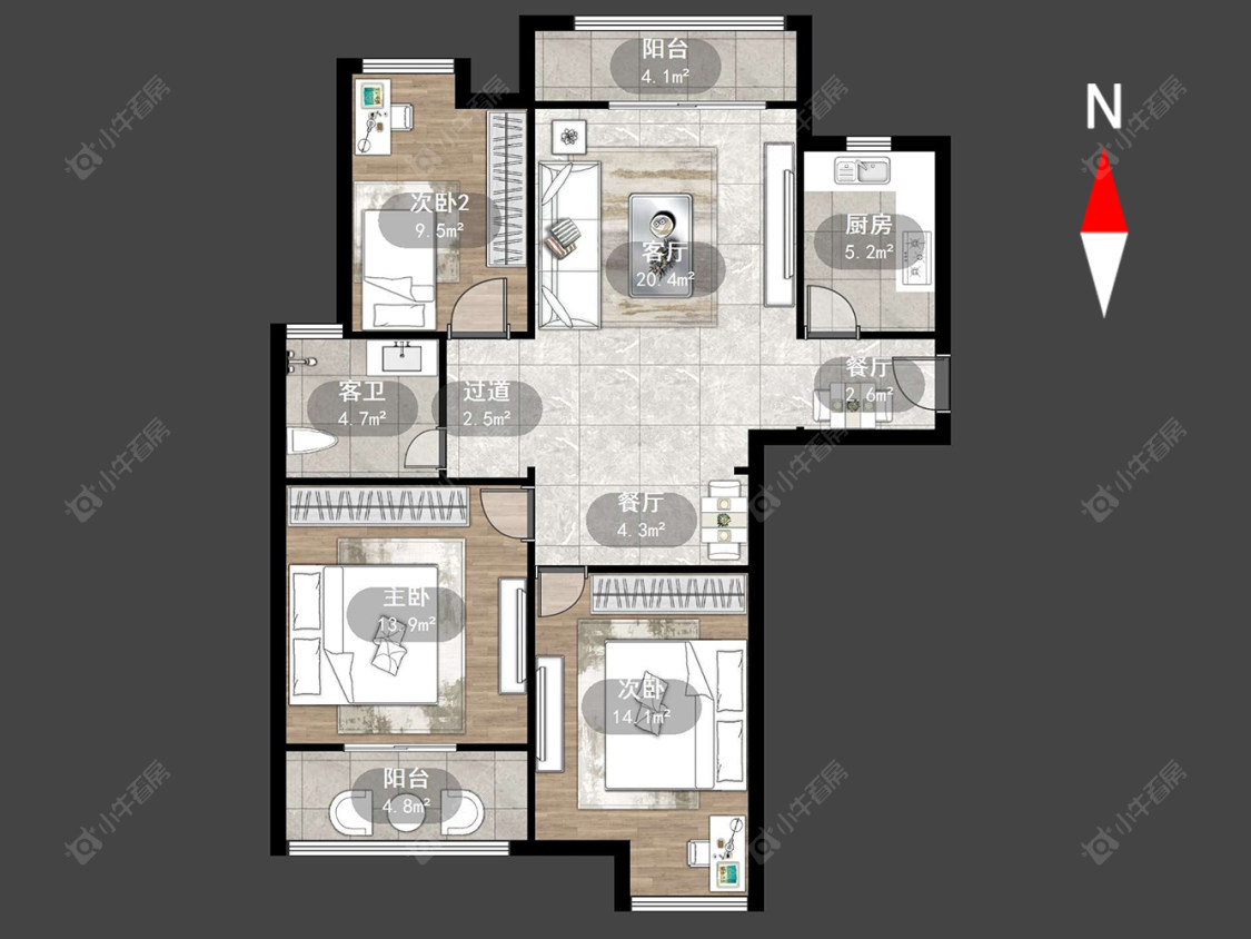 常州花溪兰庭在售二手房源户型图_小牛看房