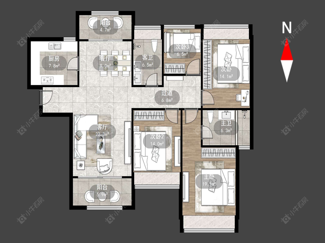 雅居乐星河湾房源户型图 常州雅居乐星河湾在售二手房源户型图_小牛看房