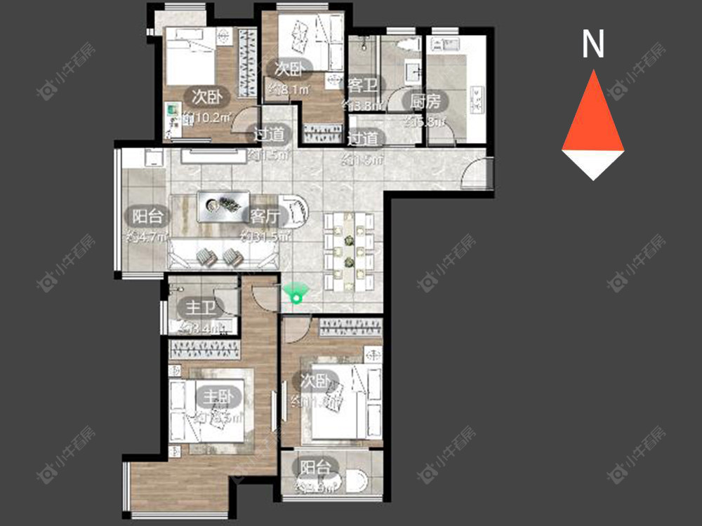 常州凯尔锋度在售二手房源户型图_小牛看房