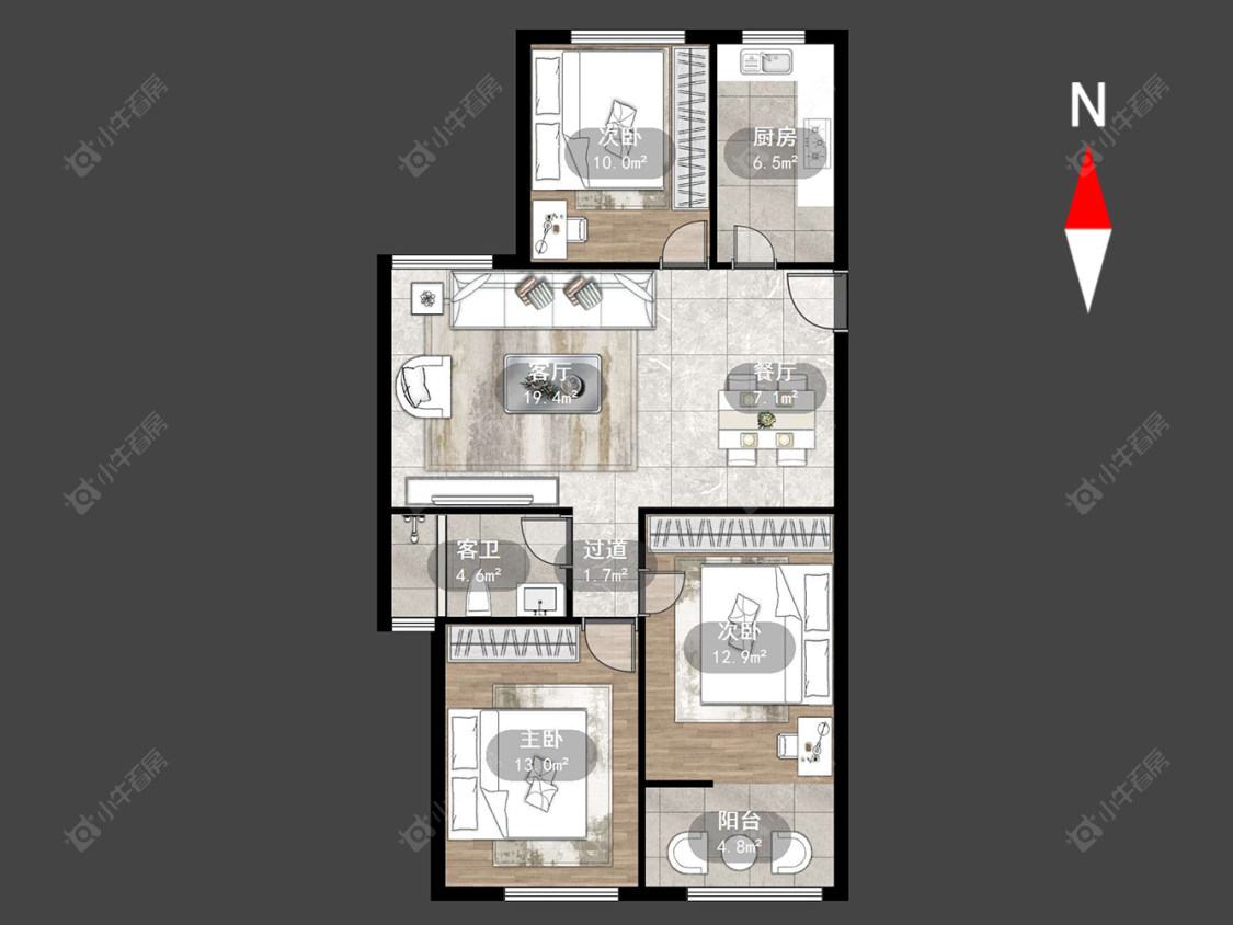 常州蓝山湖在售二手房源户型图_小牛看房
