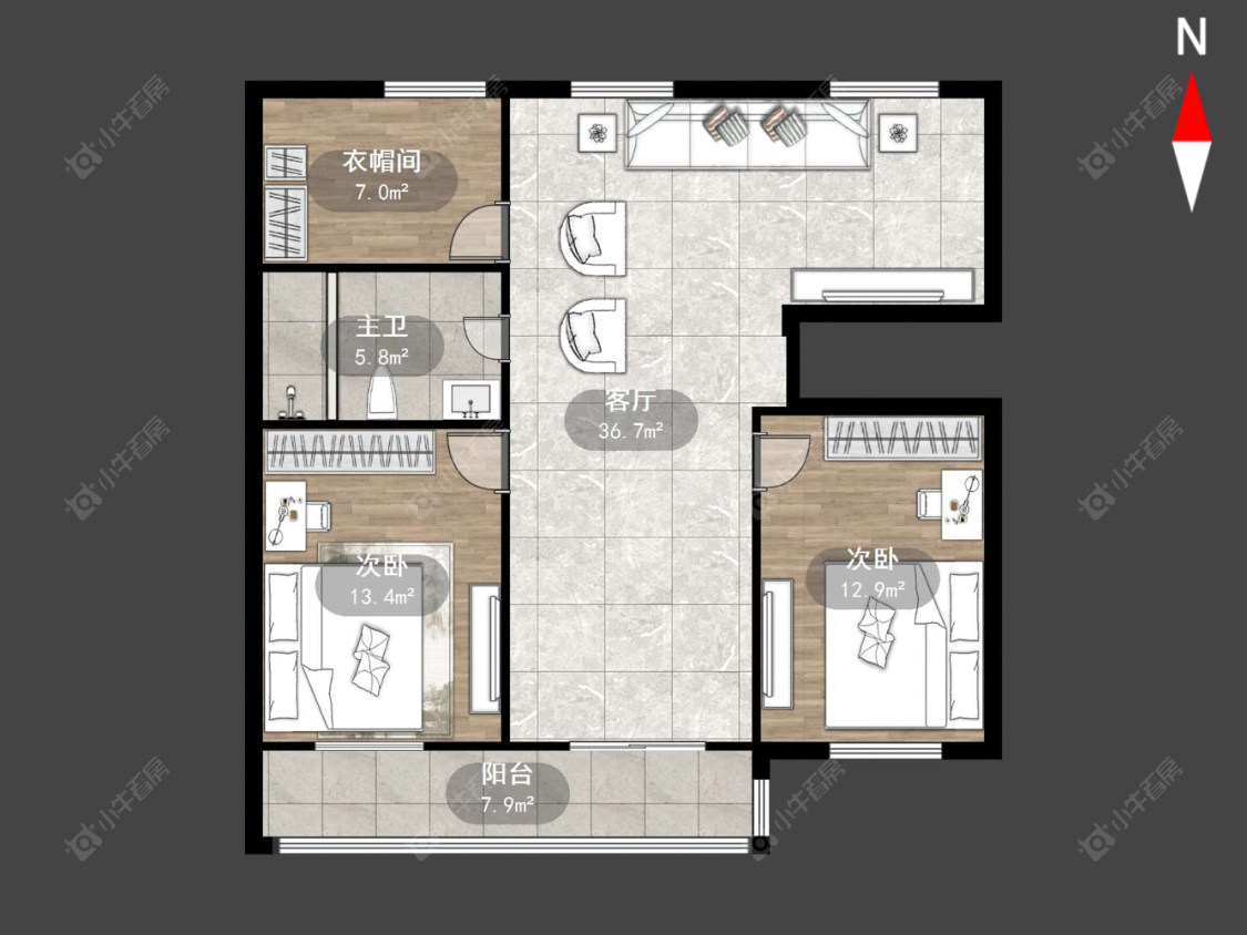 常州同安苑在售二手房源户型图_小牛看房