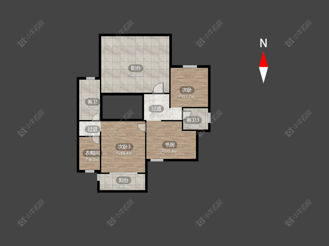 常州世茂香槟湖一期在售二手房源户型图_小牛看房