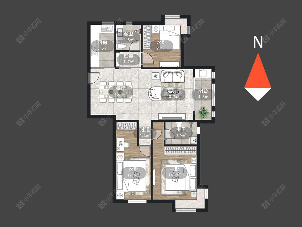 常州泰盈八千里在售二手房源户型图_小牛看房