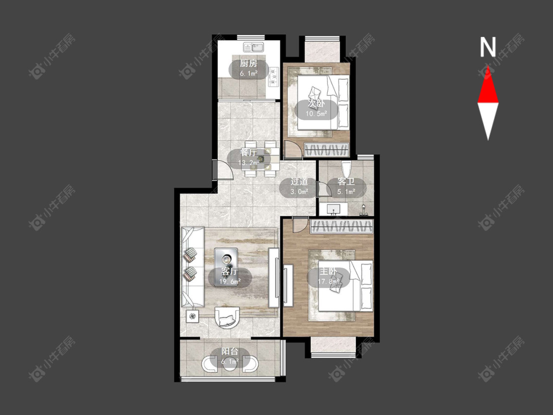 常州青龙苑北区在售二手房源户型图_小牛看房