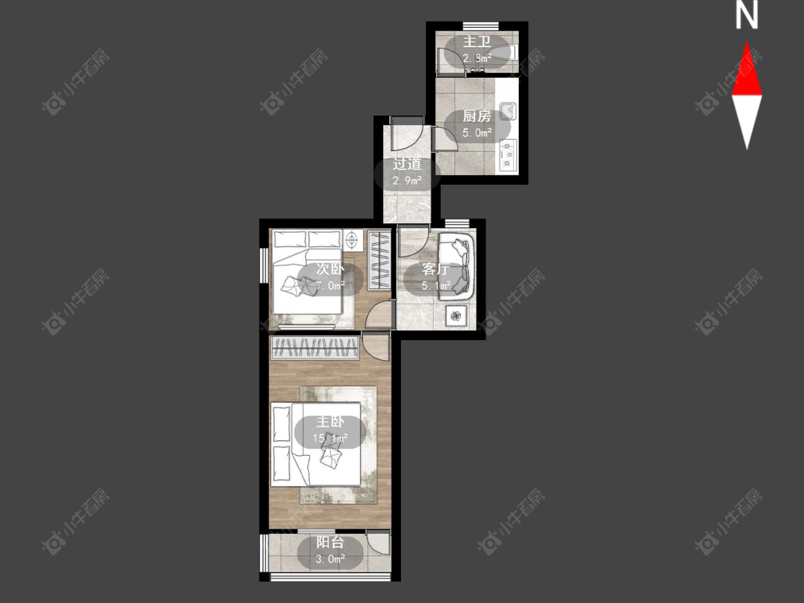 常州常钢宿舍在售二手房源户型图_小牛看房