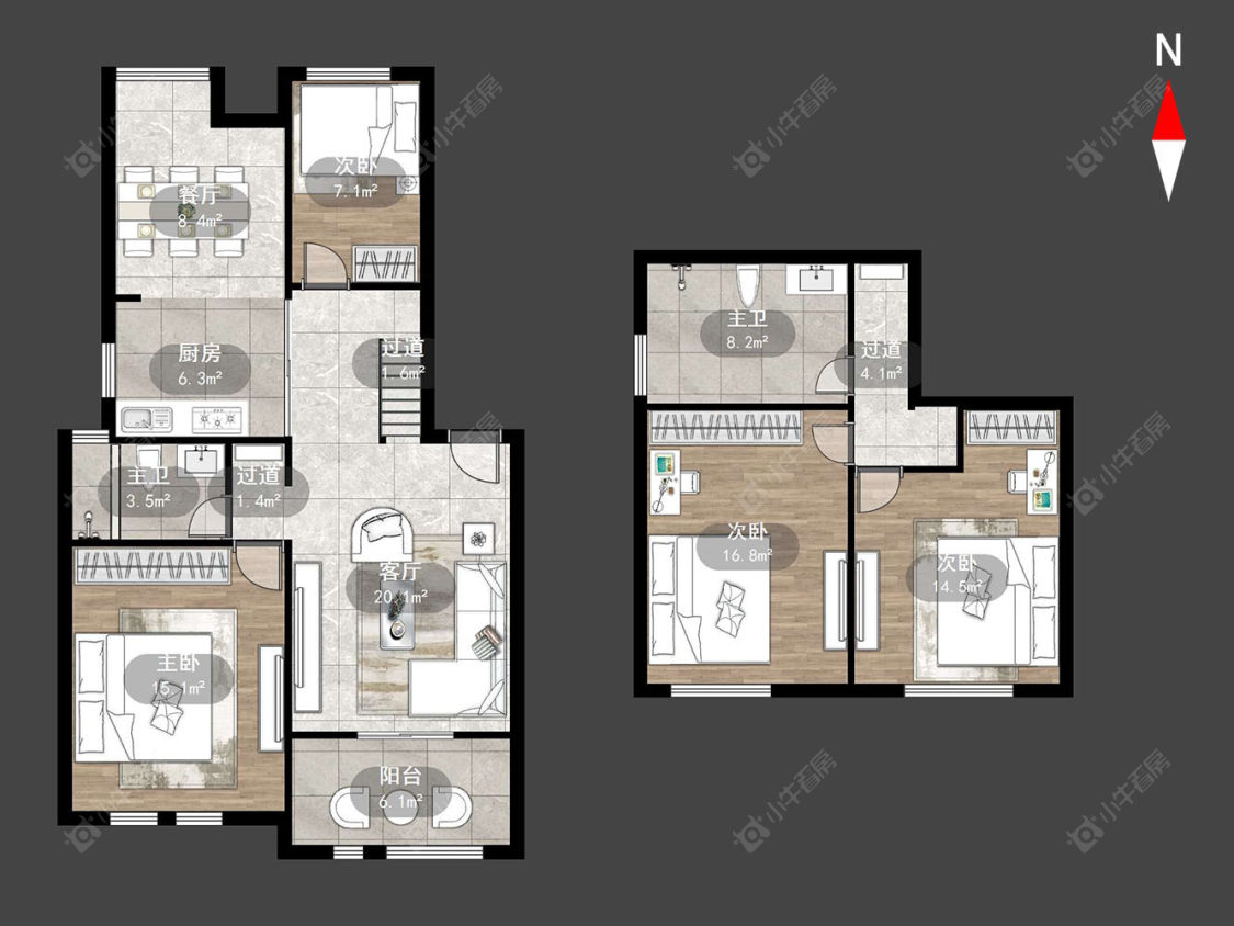 港龙华庭房源户型图 常州港龙华庭在售二手房源户型图_小牛看房