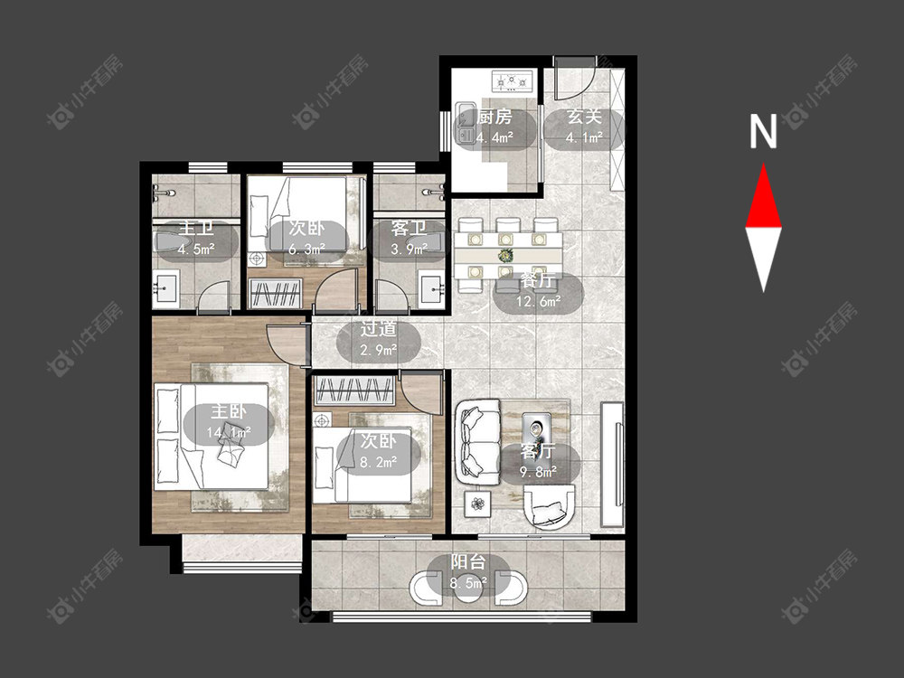 常州近园在售二手房源户型图_小牛看房