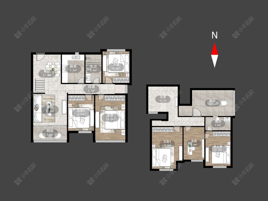 常州九洲花园二期在售二手房源户型图_小牛看房