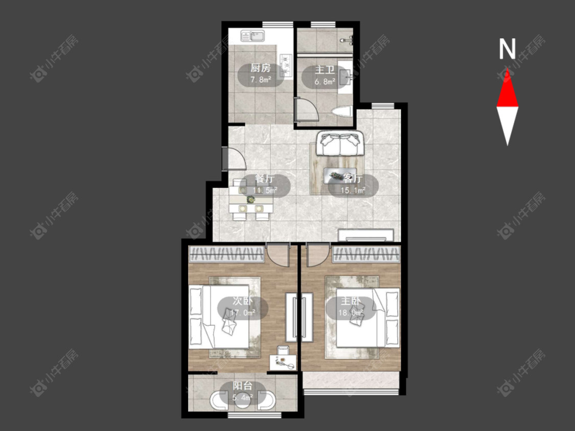 常州星海银园东区在售二手房源户型图_小牛看房