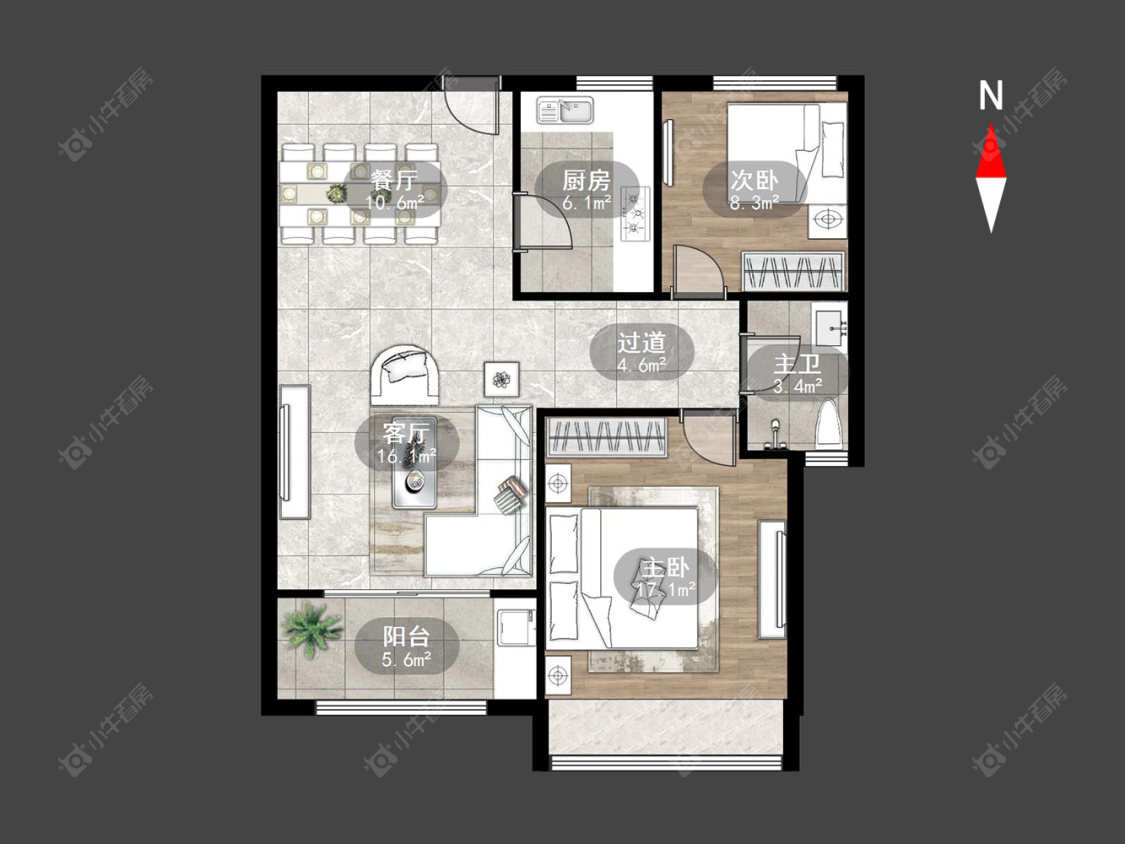 常州怡枫苑在售二手房源户型图_小牛看房