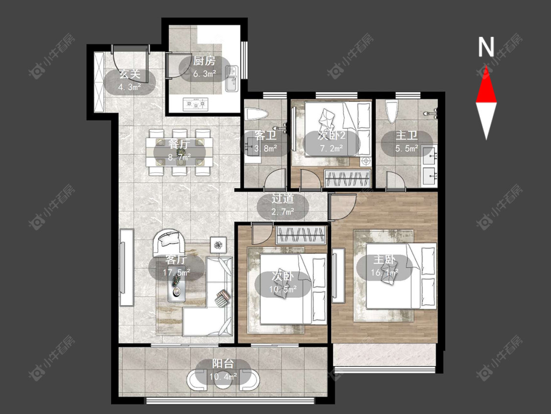 常州嘉宏天际在售二手房源户型图_小牛看房