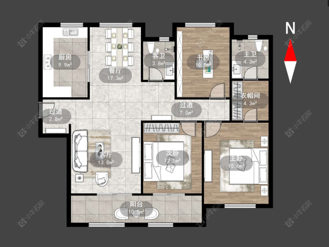 常州新城御景湾在售二手房源户型图_小牛看房