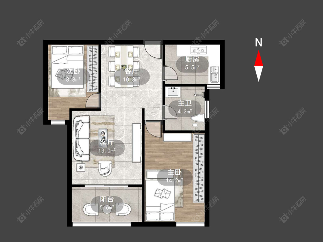 常州新城蓝钻苑南区2室2厅1卫在售二手房房源图片