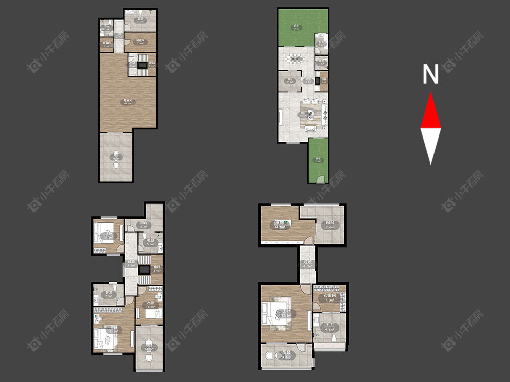 常州红星威尼斯庄园在售二手房源户型图_小牛看房