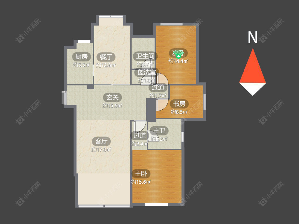 常州莱蒙城公园里在售二手房源户型图_小牛看房