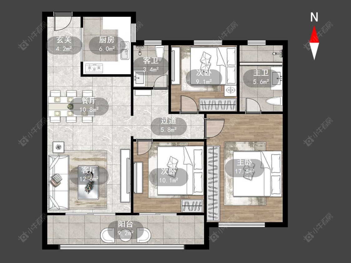 常州大明丰泰苑在售二手房源户型图_小牛看房