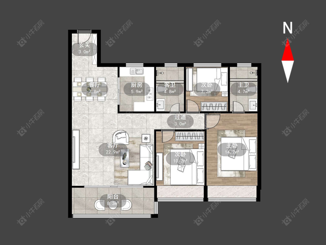 常州路劲美的竹林壹号在售二手房源户型图_小牛看房