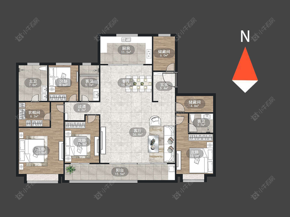 常州春秋金茂府在售二手房源户型图_小牛看房