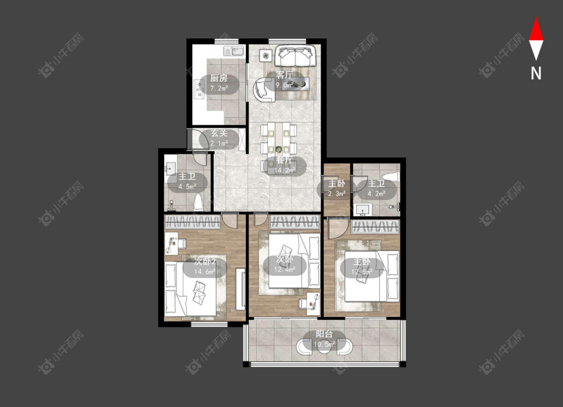 常州五角场东村在售二手房源户型图_小牛看房