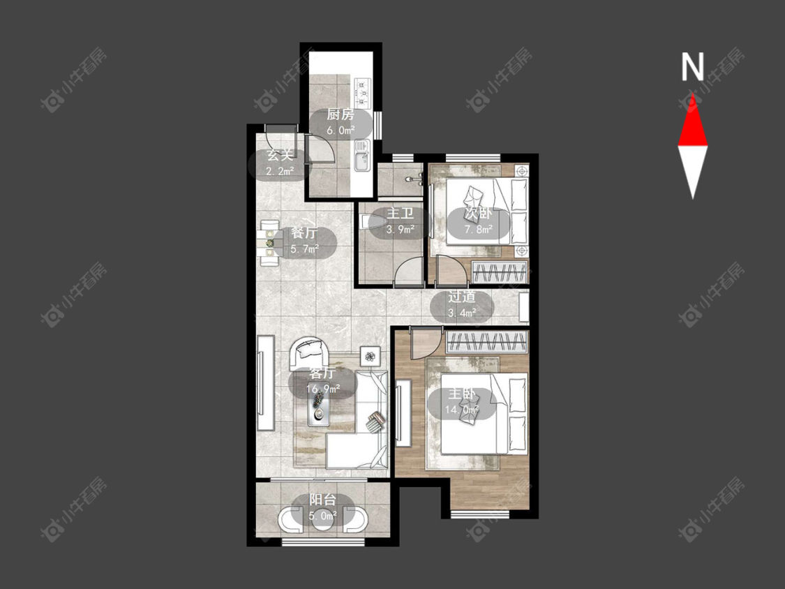 常州百兴华府二期在售二手房源户型图_小牛看房