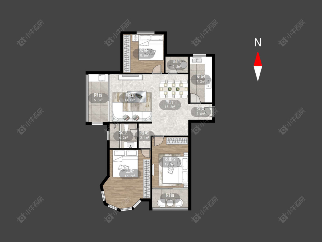 美林湖水岸枫情房源户型图 常州美林湖水岸枫情在售二手房源户型图_小牛看房