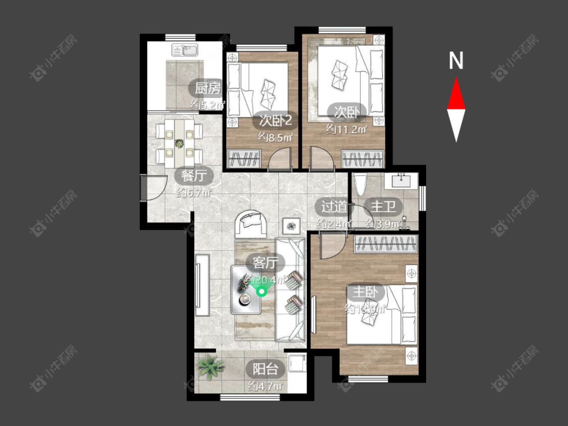 新城香溢俊园房源户型图 常州新城香溢俊园在售二手房源户型图_小牛看房