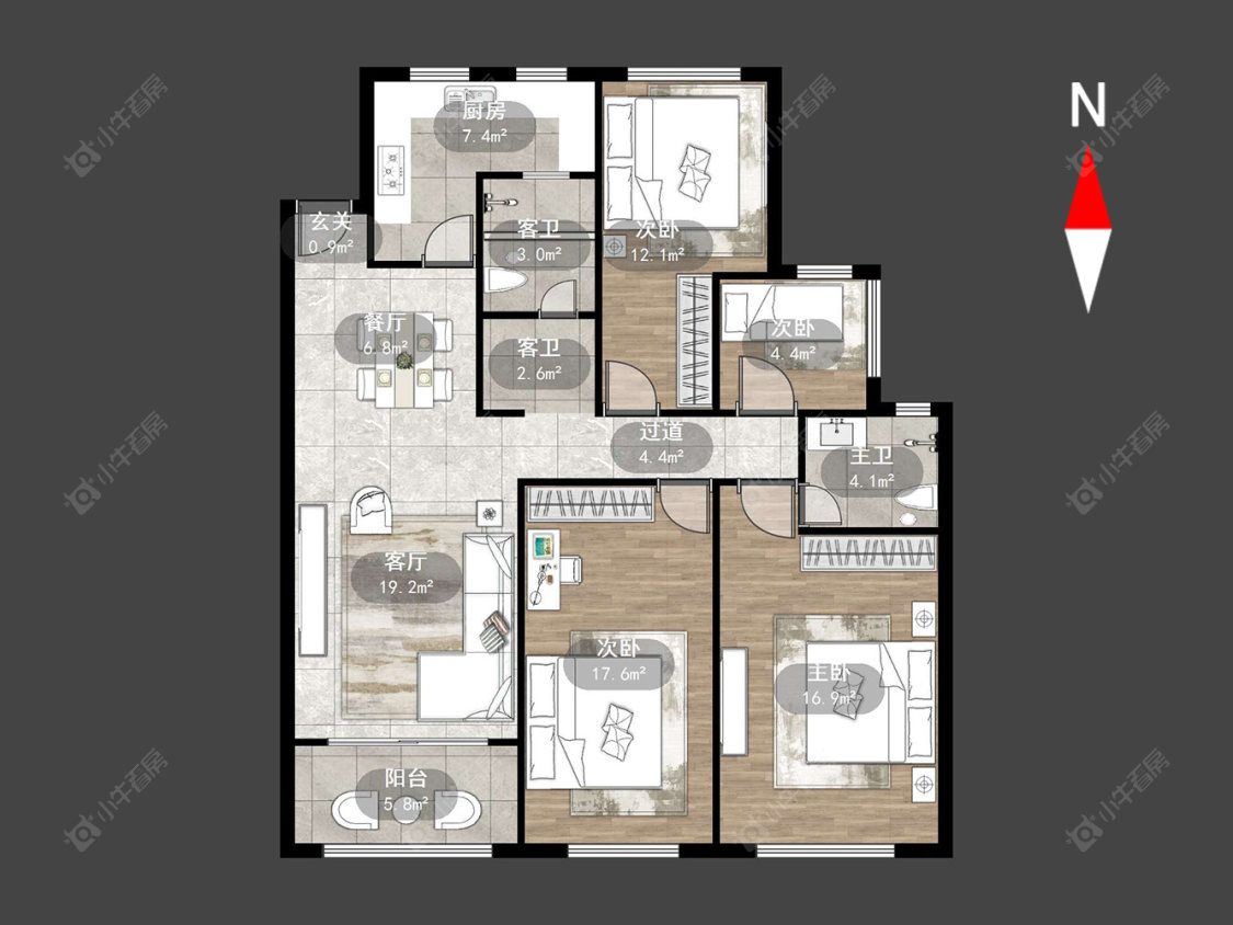 御城房源户型图 常州御城在售二手房源户型图_小牛看房
