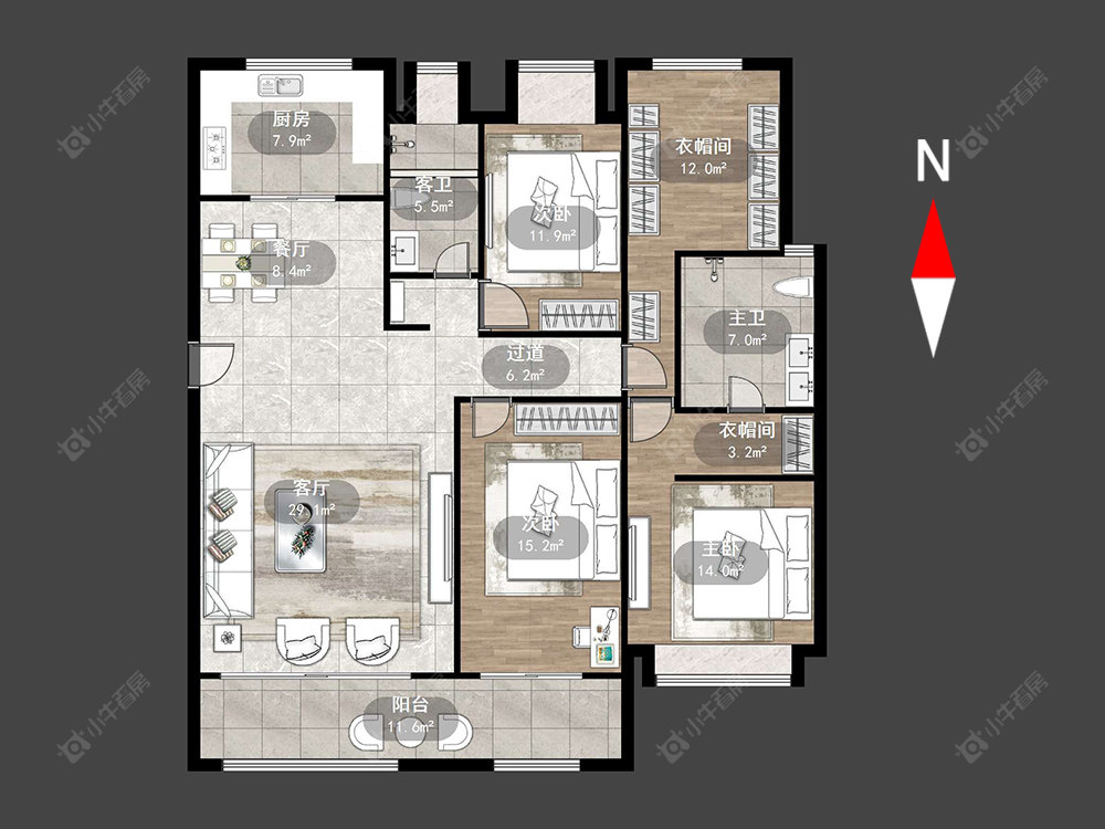 璞樾春秋房源户型图 常州璞樾春秋在售二手房源户型图_小牛看房