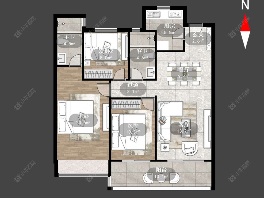 常州旭辉都会上著在售二手房源户型图_小牛看房