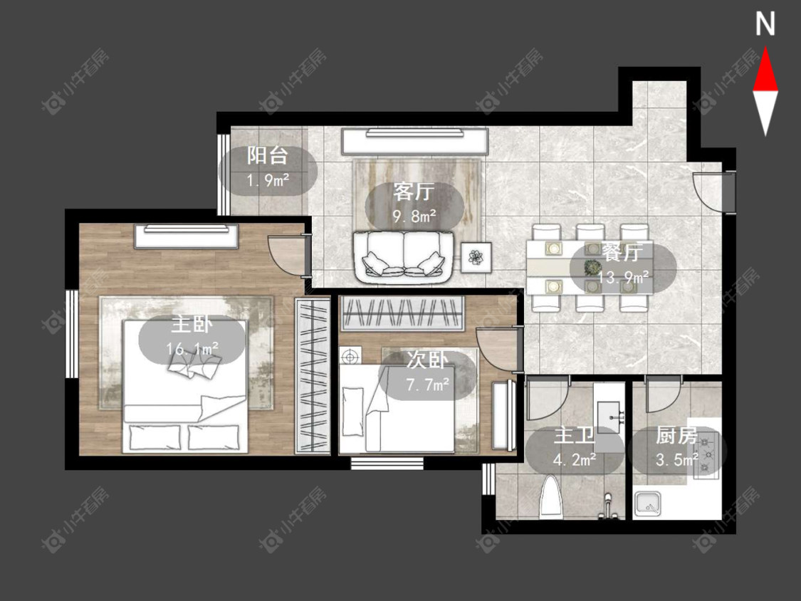 莱蒙双子星座公寓房源户型图 常州莱蒙双子星座公寓在售二手房源户型图_小牛看房