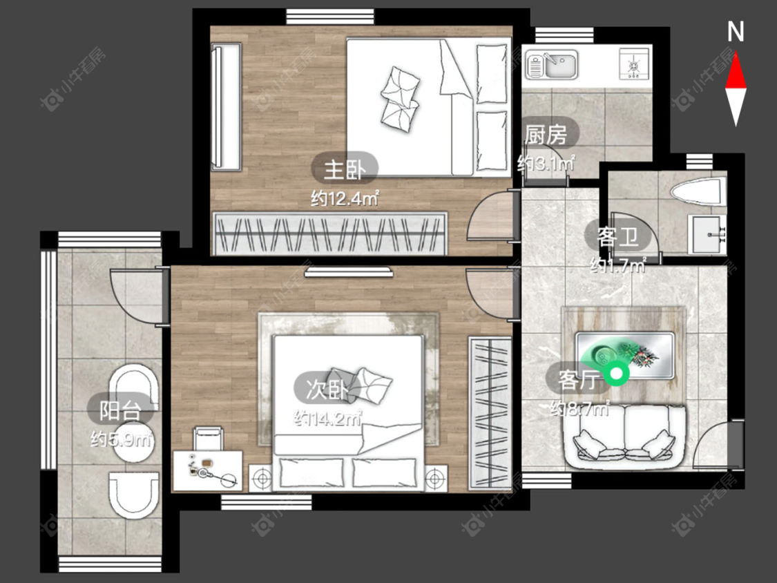 常州工房北区在售二手房源户型图_小牛看房