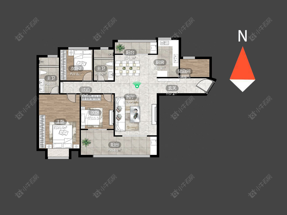 常州星河丹堤五区在售二手房源户型图_小牛看房