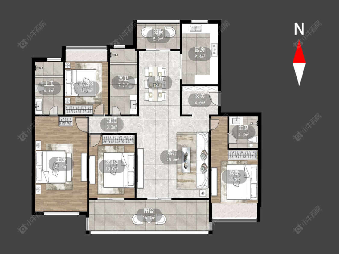 常州华宇新城天境在售二手房源户型图_小牛看房