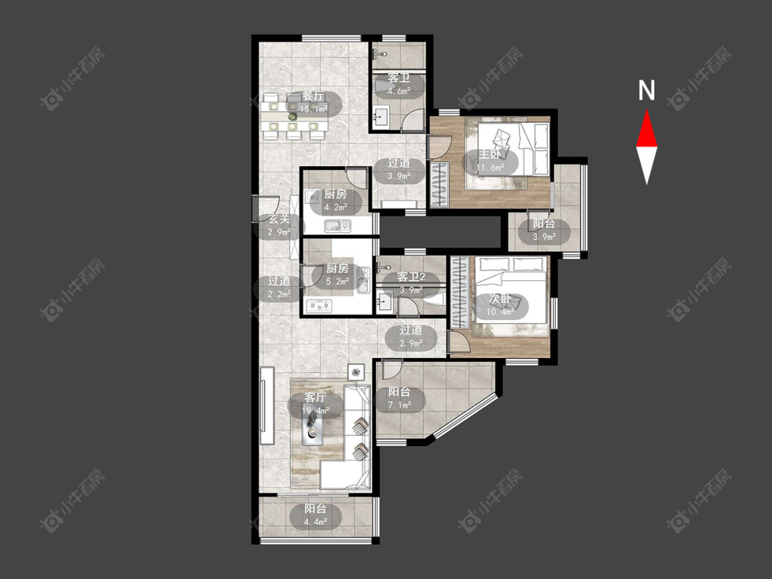 永宁星座公寓房源户型图 常州永宁星座公寓在售二手房源户型图_小牛看房
