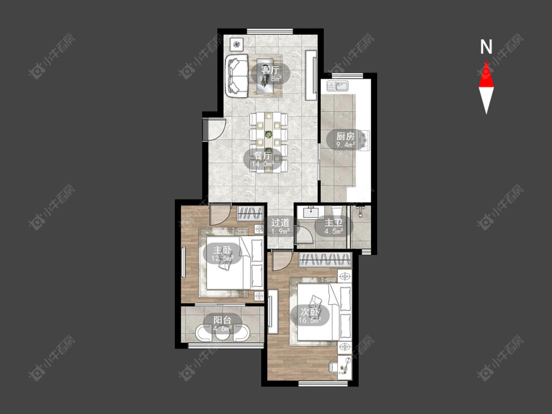 常州怡枫苑在售二手房源户型图_小牛看房