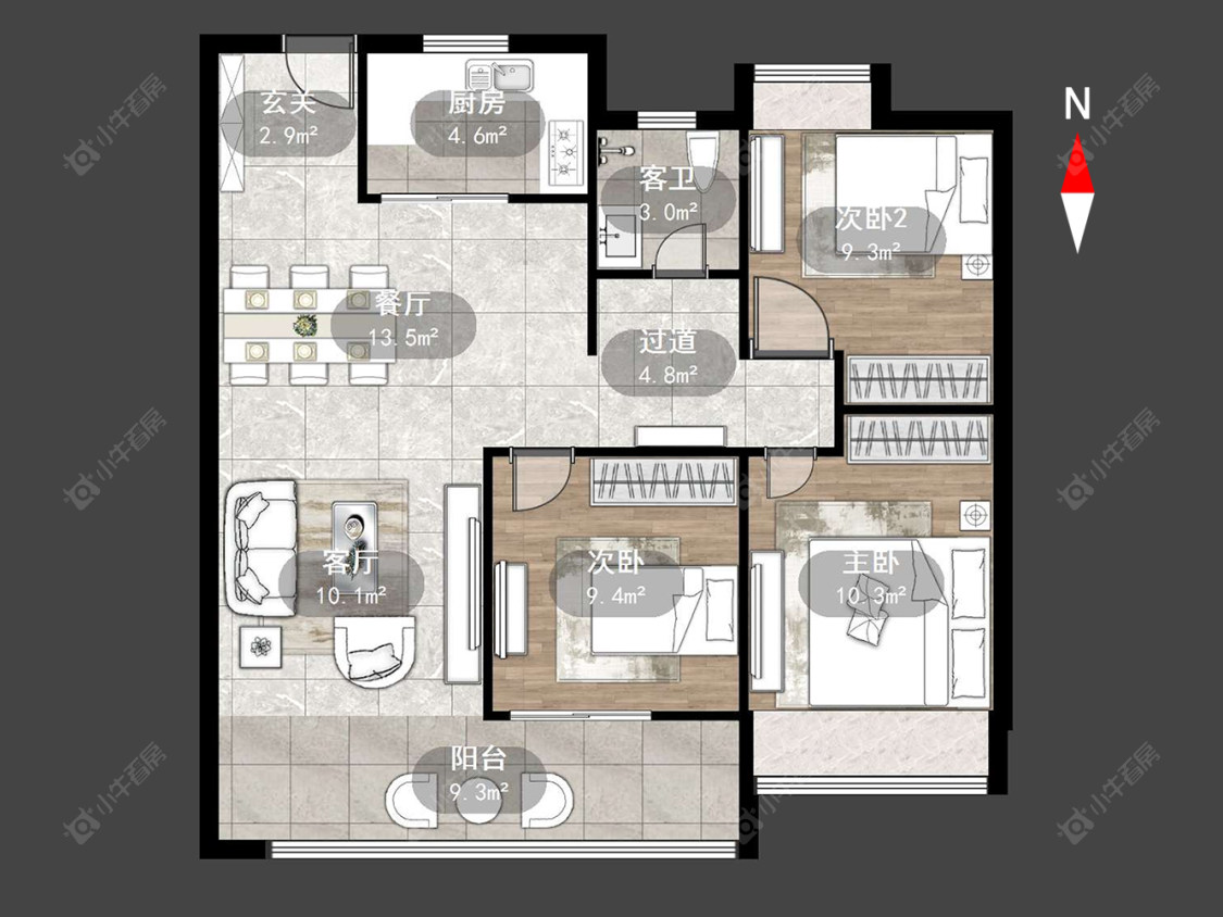 万科潮起东方房源户型图 常州万科潮起东方在售二手房源户型图_小牛看房