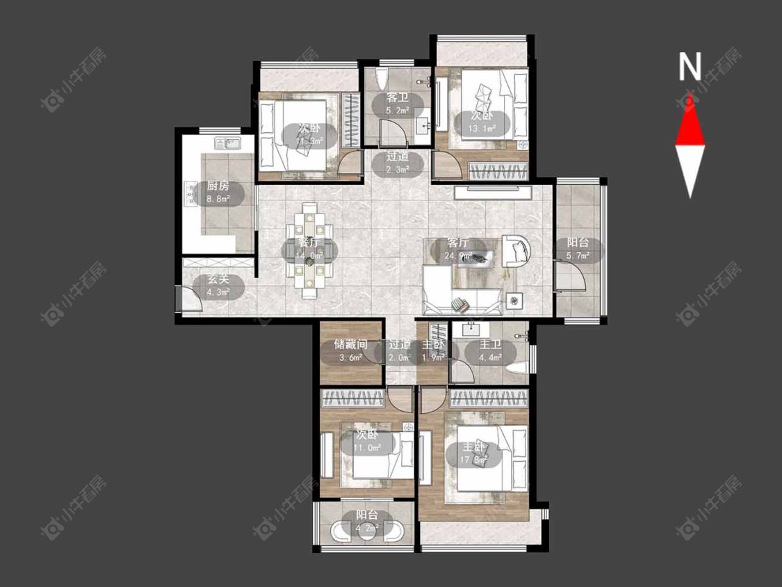 常州天隽峰在售二手房源户型图_小牛看房
