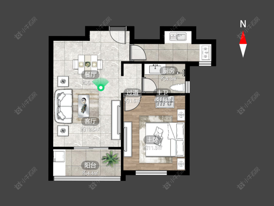 青枫公馆房源户型图 常州青枫公馆在售二手房源户型图_小牛看房