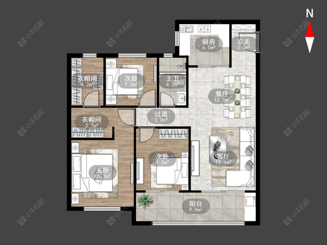 常州新城桃李郡在售二手房源户型图_小牛看房