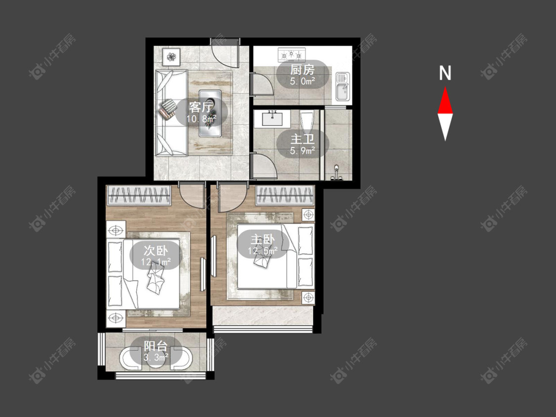 常州天山花园在售二手房源户型图_小牛看房