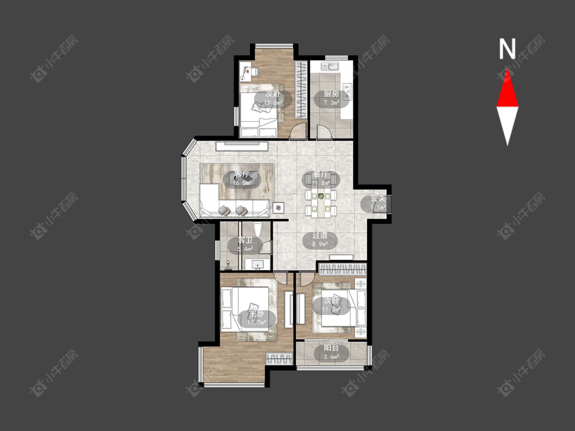 常州中央花园在售二手房源户型图_小牛看房