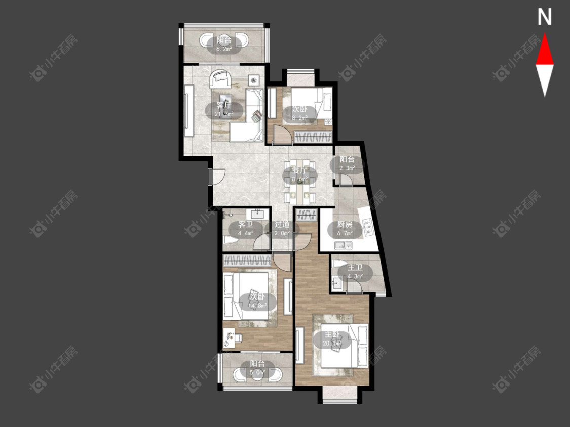 常州鹏欣丽都在售二手房源户型图_小牛看房